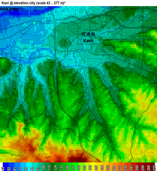 Kani elevation map