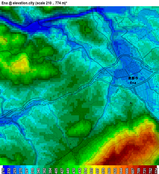 Ena elevation map