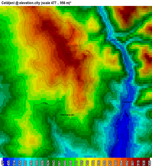 Cetăţeni elevation map