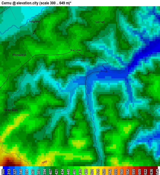 Cernu elevation map