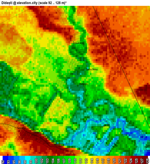 Didești elevation map