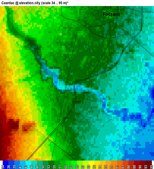 Ceardac elevation map