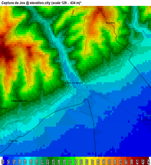 Ceptura de Jos elevation map