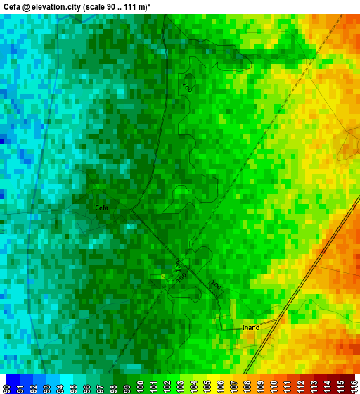 Cefa elevation map