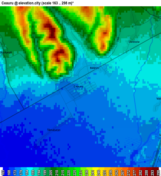 Ceauru elevation map