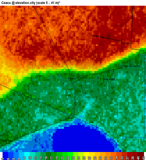 Ceacu elevation map