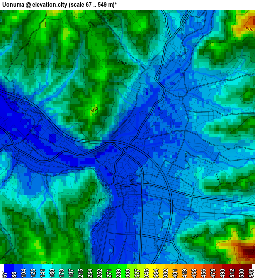 Uonuma elevation map