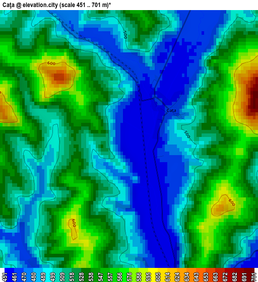 Caţa elevation map