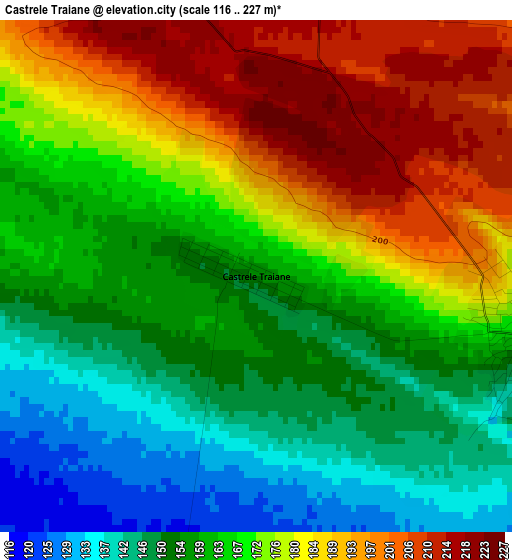 Castrele Traiane elevation map