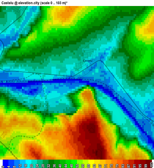 Castelu elevation map