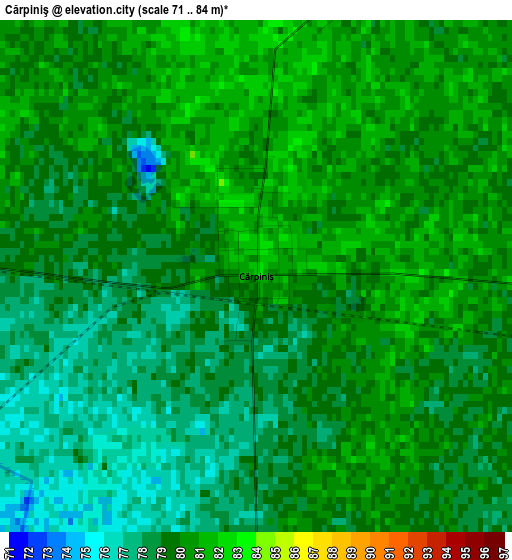 Cărpiniş elevation map