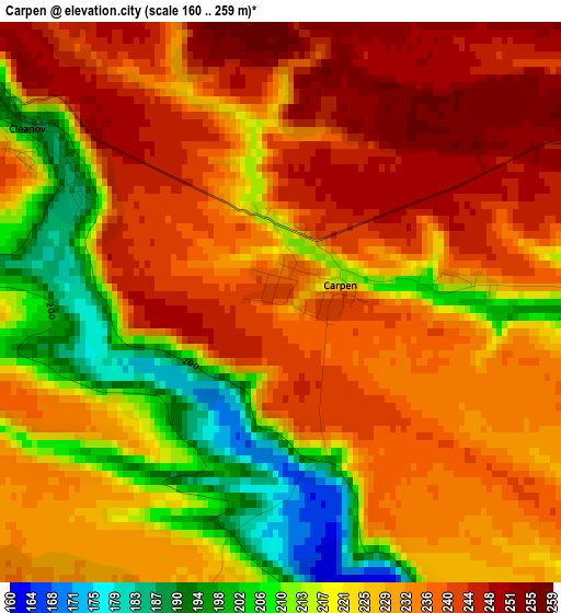 Carpen elevation map