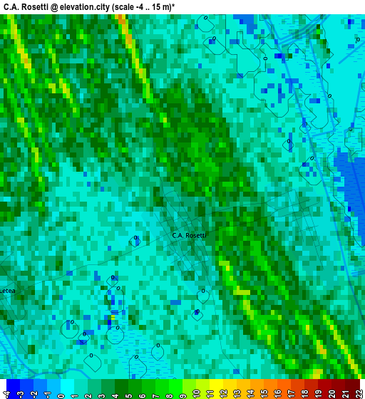 C.A. Rosetti elevation map