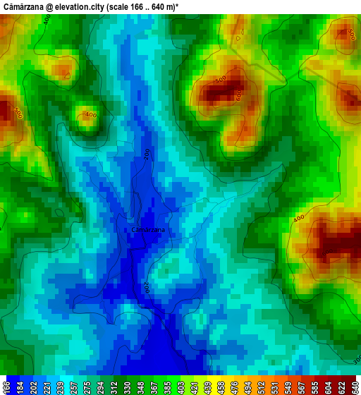 Cămărzana elevation map