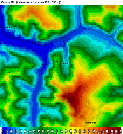 Căianu Mic elevation map