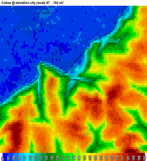 Cadea elevation map