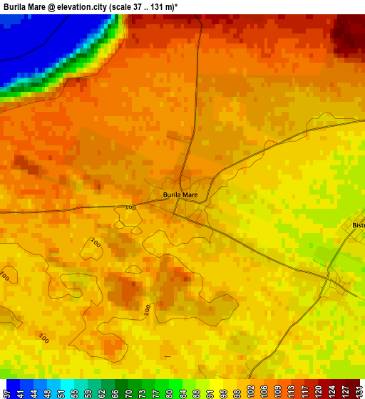 Burila Mare elevation map