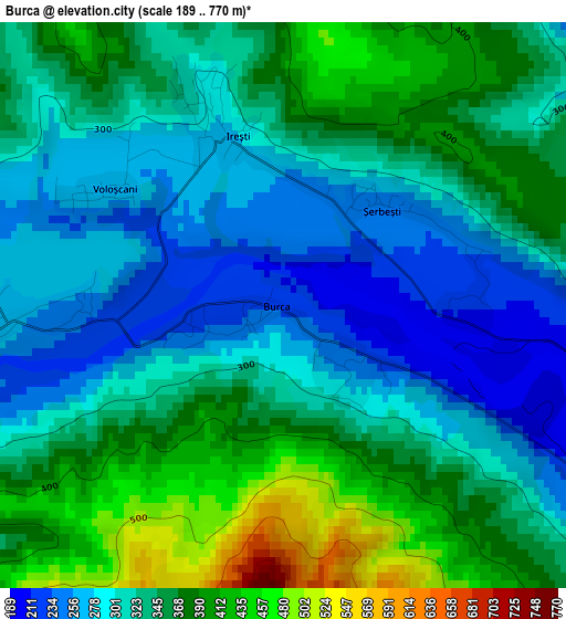 Burca elevation map