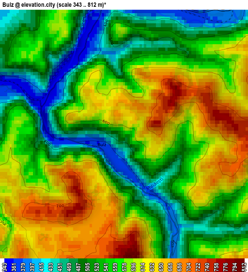 Bulz elevation map