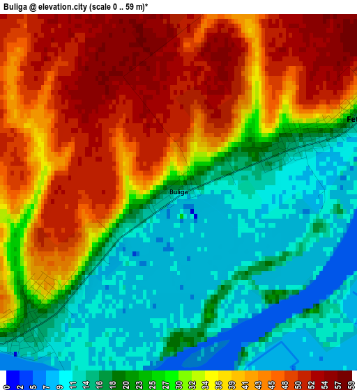 Buliga elevation map