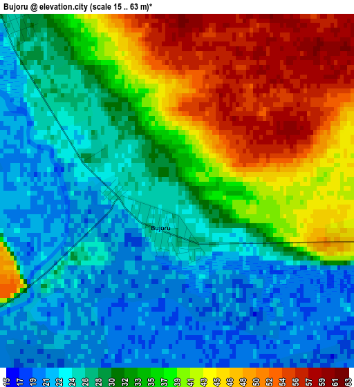 Bujoru elevation map