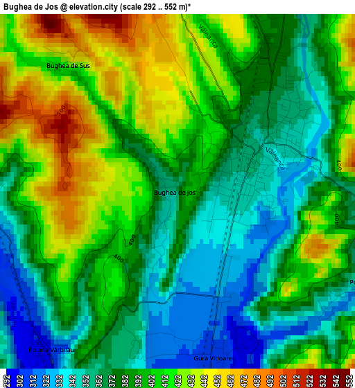 Bughea de Jos elevation map