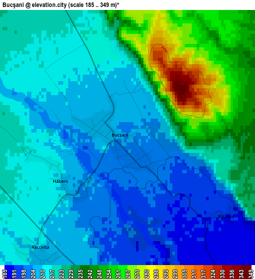 Bucşani elevation map