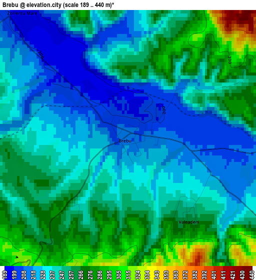 Brebu elevation map