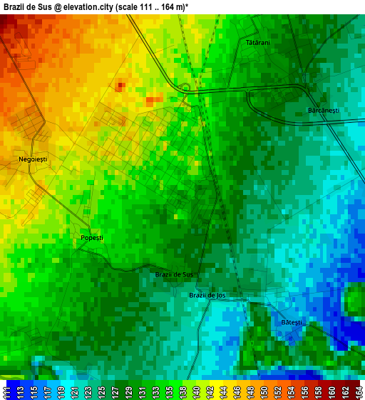 Brazii de Sus elevation map