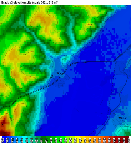 Bradu elevation map