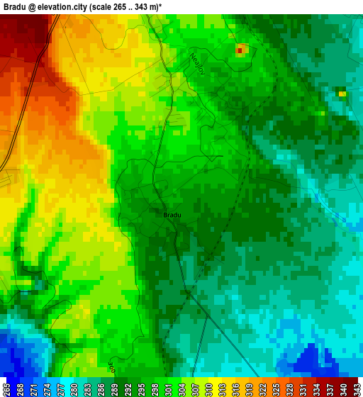 Bradu elevation map