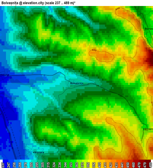 Bolvașnița elevation map