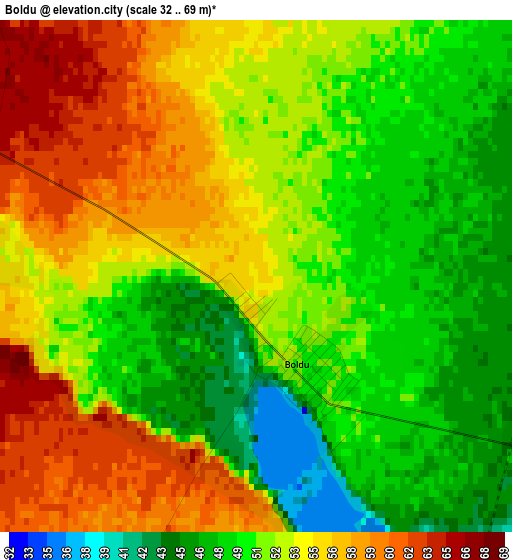 Boldu elevation map