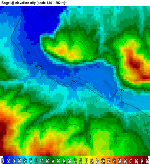 Bogei elevation map