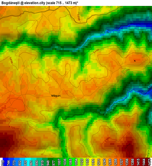 Bogdăneşti elevation map