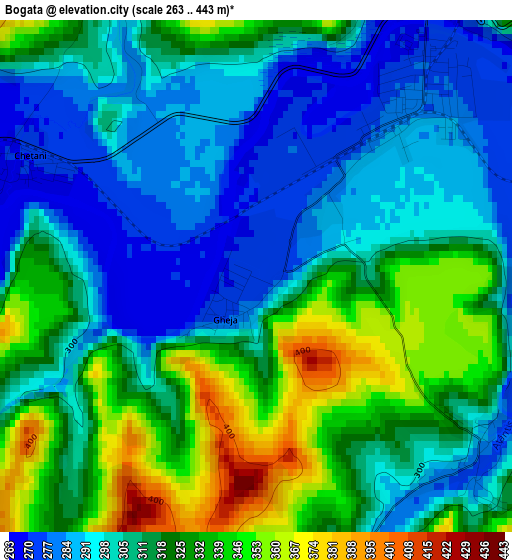 Bogata elevation map