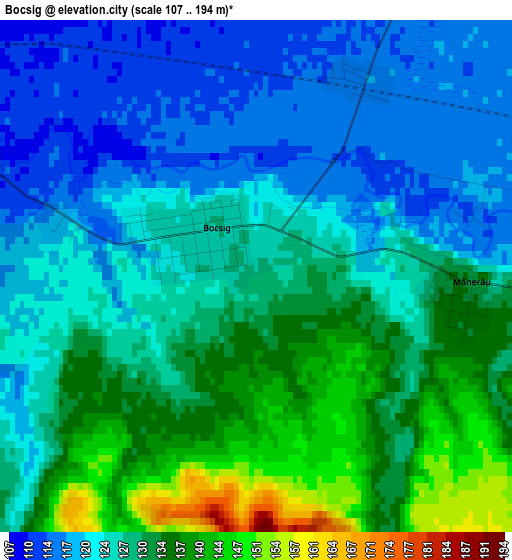 Bocsig elevation map