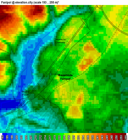 Fanipol elevation map