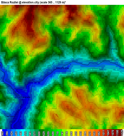 Bâsca Rozilei elevation map