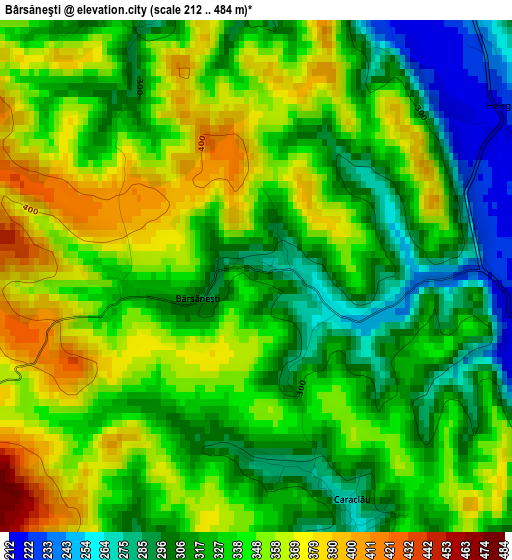 Bârsăneşti elevation map