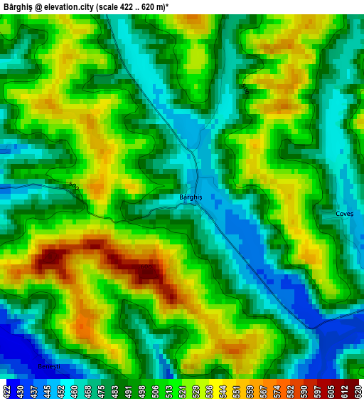 Bârghiş elevation map