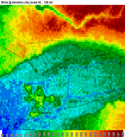 Birda elevation map