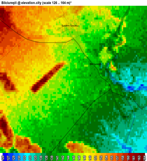 Bilciureşti elevation map