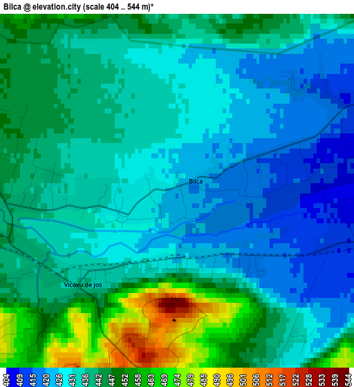 Bilca elevation map