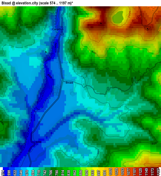 Bixad elevation map