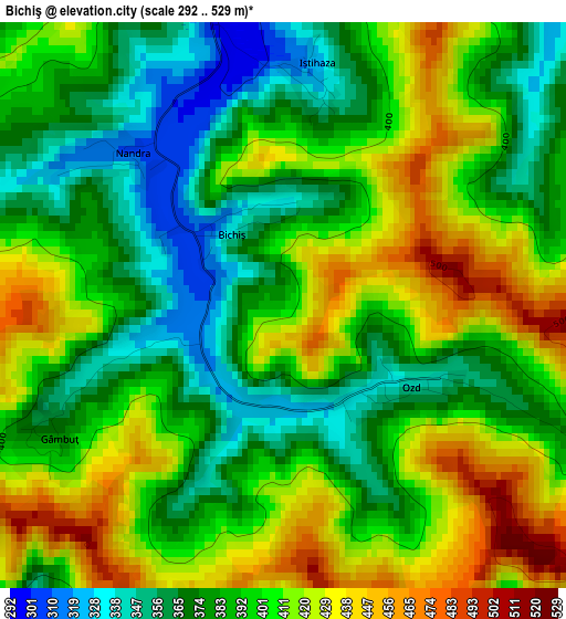 Bichiş elevation map