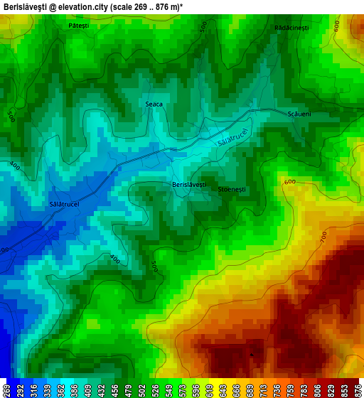 Berislăveşti elevation map