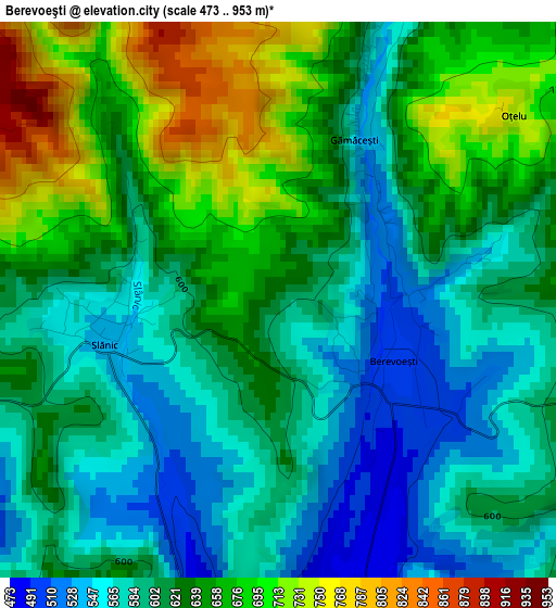 Berevoeşti elevation map