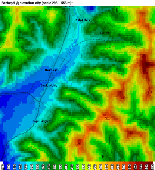 Berbeşti elevation map