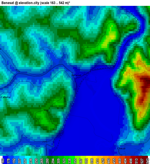 Benesat elevation map